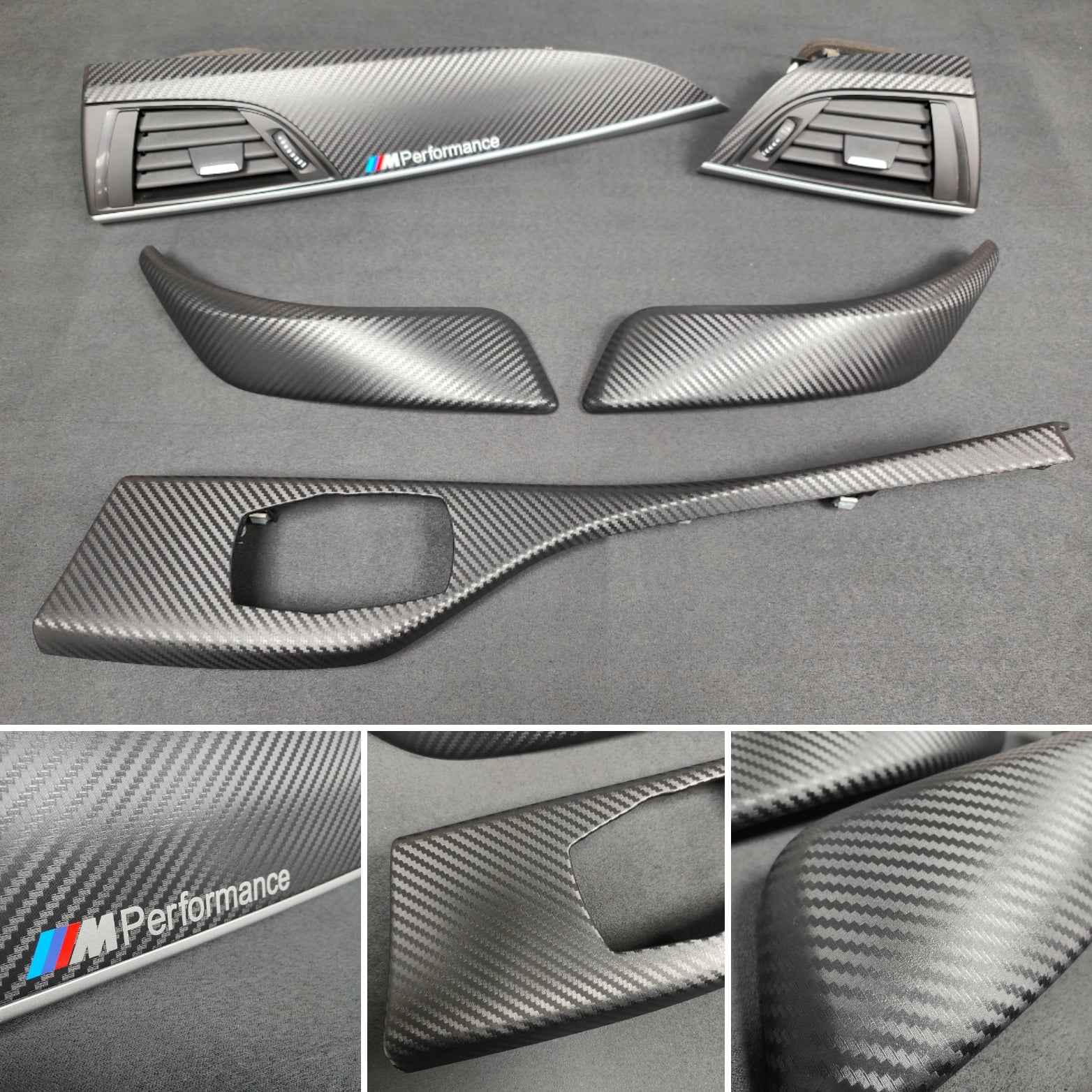 BMW F21 F22 INTERIOR TRIM SET - 3D CARBON / SILVER ACCENT (#11)